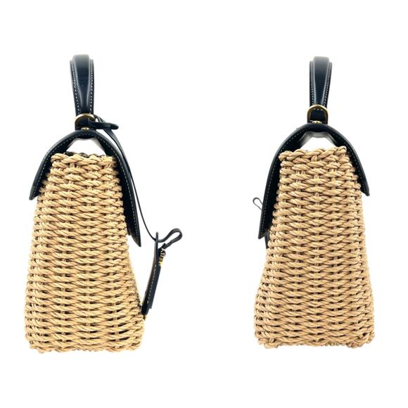 Ferragamo Wicker Top Handle Two-Way Bag - Picture 5 of 9